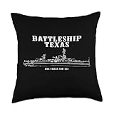 Battleship Texas Throw Pillow
