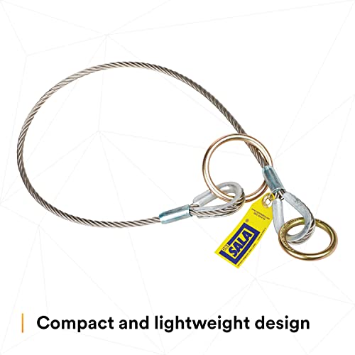 Image of 3M DBI-SALA 5900550 Anchorage Connector, 4' Cable Tie-Off Adaptor, Pass-Thru Type, Silver