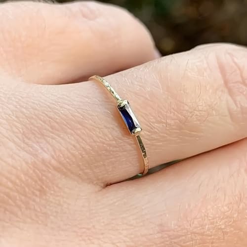 Gold Plated White Square Cubic Zirconia Exquisite Minimalist Engagement Rings Wedding Bridal Band Promise Rings Evening Parties Anniversary Valentine's Day Gifts Eternity Bands for Women3