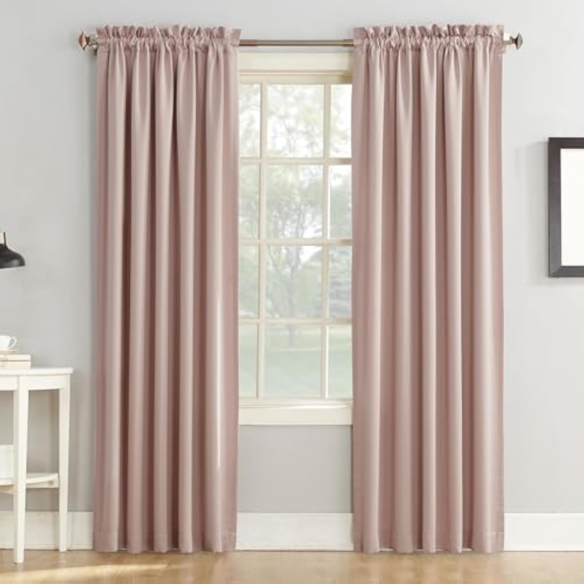 Barrow 2-Pack Solid Total Blackout Rod Pocket Curtain Panels