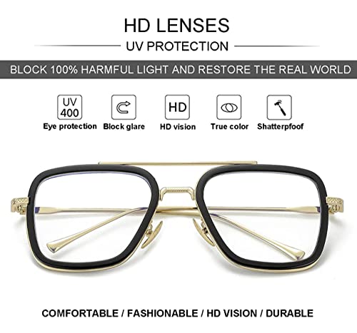 Image of ARICKS Tony Stark Style Blue Light Blocking Glasses for Men Women, Iron Man and Spider-Man Computer Gaming Glasses by Computer /Tablet /Laptop /Mobile