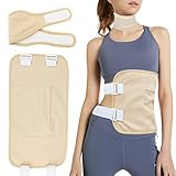 AMEBAE Castor Oil Pack Kit for Waist and Neck, Organic Castor Oil Pack Wrap with Adjustable Strap an