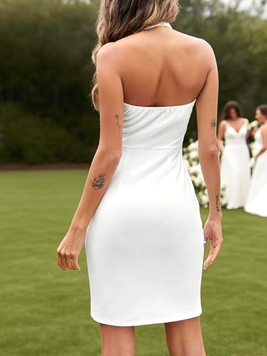 Image of oxiuly Women's Wrap V Neck Bodycon Ruched Cocktail Party Dress Chic Church Wedding Club Pencil Dresses OX345