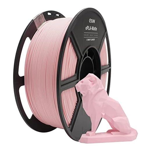 eSUN Filamento PLA Mate 1.75mm, Impresora 3D Filamento PLA, Precisión Dimensional +/- 0.05mm, 1KG (2.2 LBS) Carrete para Filamento de Impresión 3D, Rosa Melocotón Mate