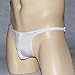 WenMei Mens Fashion Sexy Hollow Out Double Low Brief Thong G-String Bikinis Underwear (White(G-String))