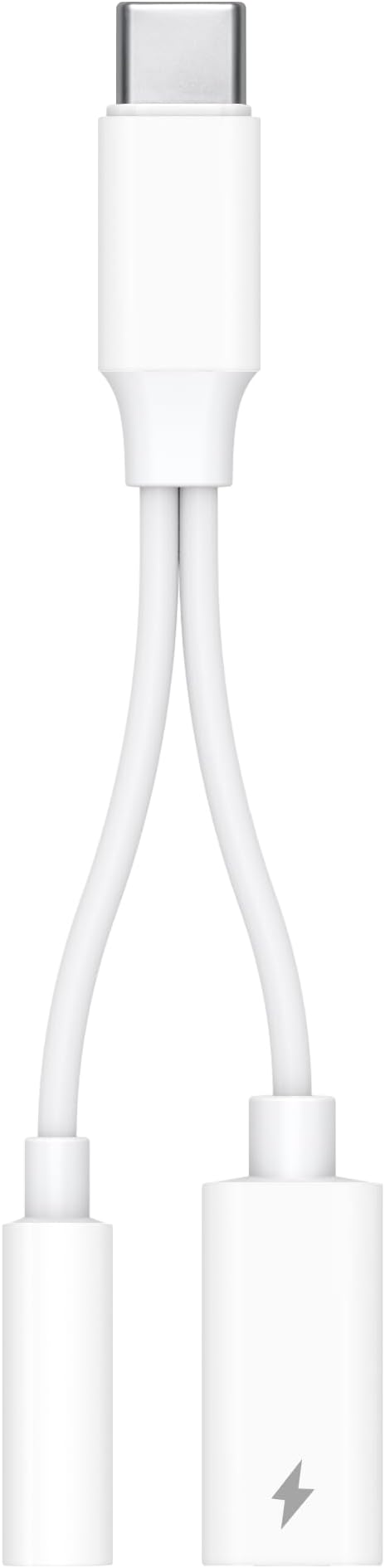 USB-C to 3.5mm Headphone and Charger Adapter - 384kHz Hi-Res Audio & 60W Fast Charging 2-in-1 Dongle - Type C to Aux Cable Cord for iPhone 17 16 15 Galaxy S26 S25 S24 S23 S22 Pixel iPad (White)