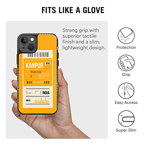 Image of DailyObjects Case for iPhone 13 Compatible with Mag-Safe Wireless Charging, Stride 2.0 Kanpur City Tag Slim Shockproof Back Cover with Inner Magnetic Ring