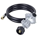 GASPRO 5 FT Two Stage Propane Regulator Hose with QCC and 3/8" Female for RV, Grill, Fire Pit, Gas Stove/Range More