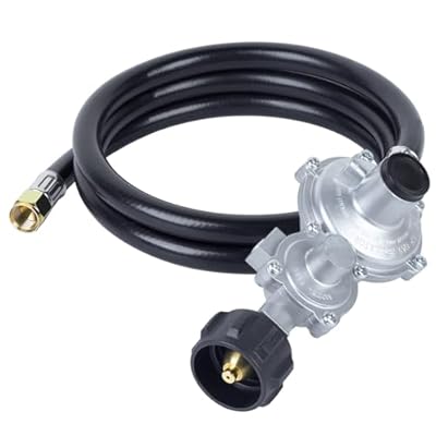 GASPRO 5 FT Two Stage Propane Regulator Hose with QCC and 3/8" Female for RV, Grill, Fire Pit, Gas Stove/Range More