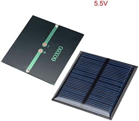 uxcell 5Pcs 5.5V 60mA Poly Mini Solar Cell Panel Module DIY for Light Toys Charger 60mm x 60mm - 1