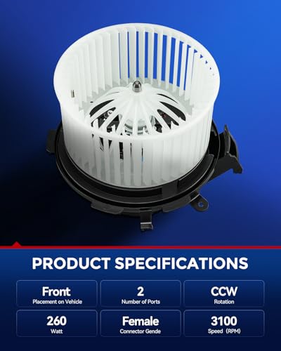 Image of KAX AC Blower Motor for Mercedes-Benz Sprinter 2500 3500 2010-2018,Sprinter 3500XD 2018,Dodge Sprinter 2500 2007-2009,Dodge Sprinter 3500 2007-2009 HVAC Heater Blower Motor Replaces# 700319 68012680AA