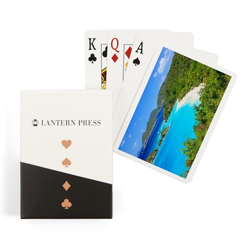 Lantern Press Virgin Islands, Trunk Bay, 52 naipes póker