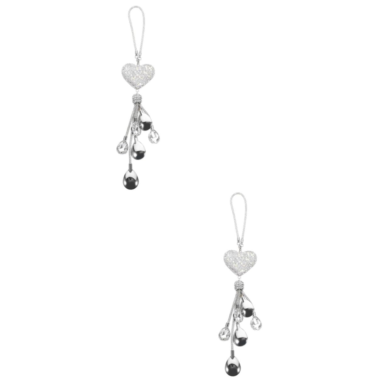 ULTECHNOVO 2St Auto Zubehör rückspiegel anhänger charms anhänger herz autodeko anhänger schmuck -Hängedekoration spiegel hängende Dekoration -Anhänger Plastik Weiß