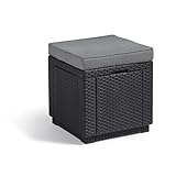 Allibert Hocker Cube mit Kissen, graphit