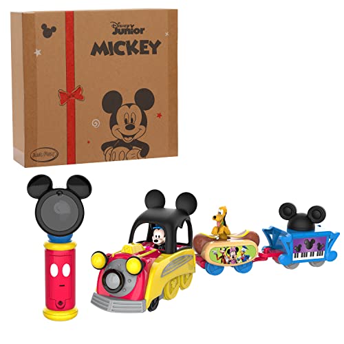 Disney Junior Mickey Mouse Funhouse Light the Way Train Musical Toy Train Set with Controller Preschool
