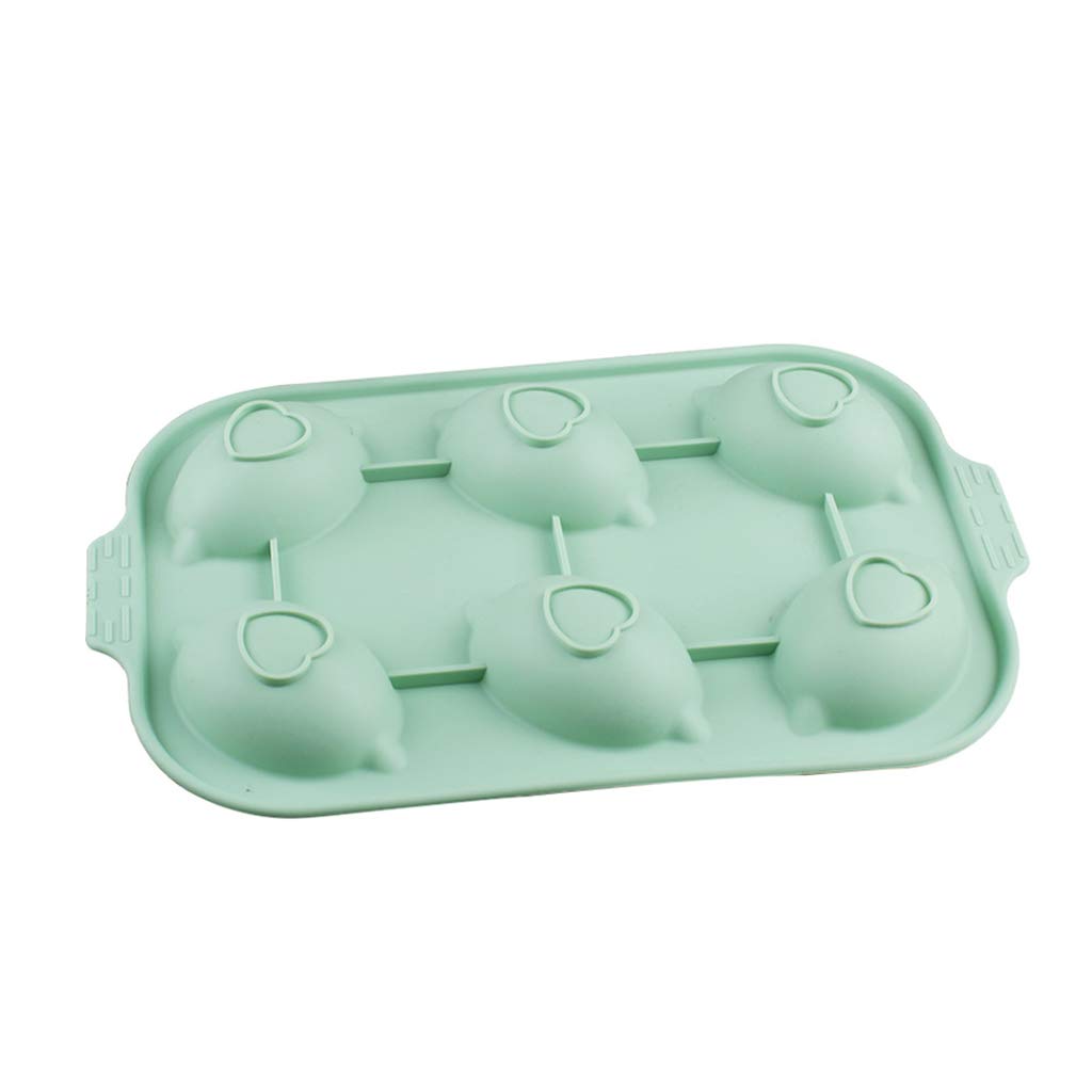 Moldes para helado, Molde de silicona 6 agujeros for repostería, chocolate, magdalenas, helados, galletas y decoración pasteles