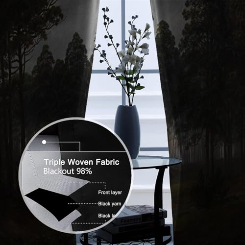 Rideaux à œillets assombrissants au design paysage raffiné