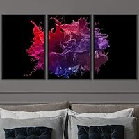 3 Piece Framed Canvas Wall Art Abstract Fluids Canvas Prints Home Artwork Decoration for Living Room,Bedroom - 16
