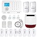 WiFi/WLAN günstig Kaufen-TECPEAK GSM/WiFi Alarmanlagen Komplettsystem, Alarmanlage Haus mit Alarmsirene, Haussicherheits Set inkl. Fensteralarm/Türalarm, Bewegungsmelder, Fernbedienung,Tag,SOS,Solar Außensirene