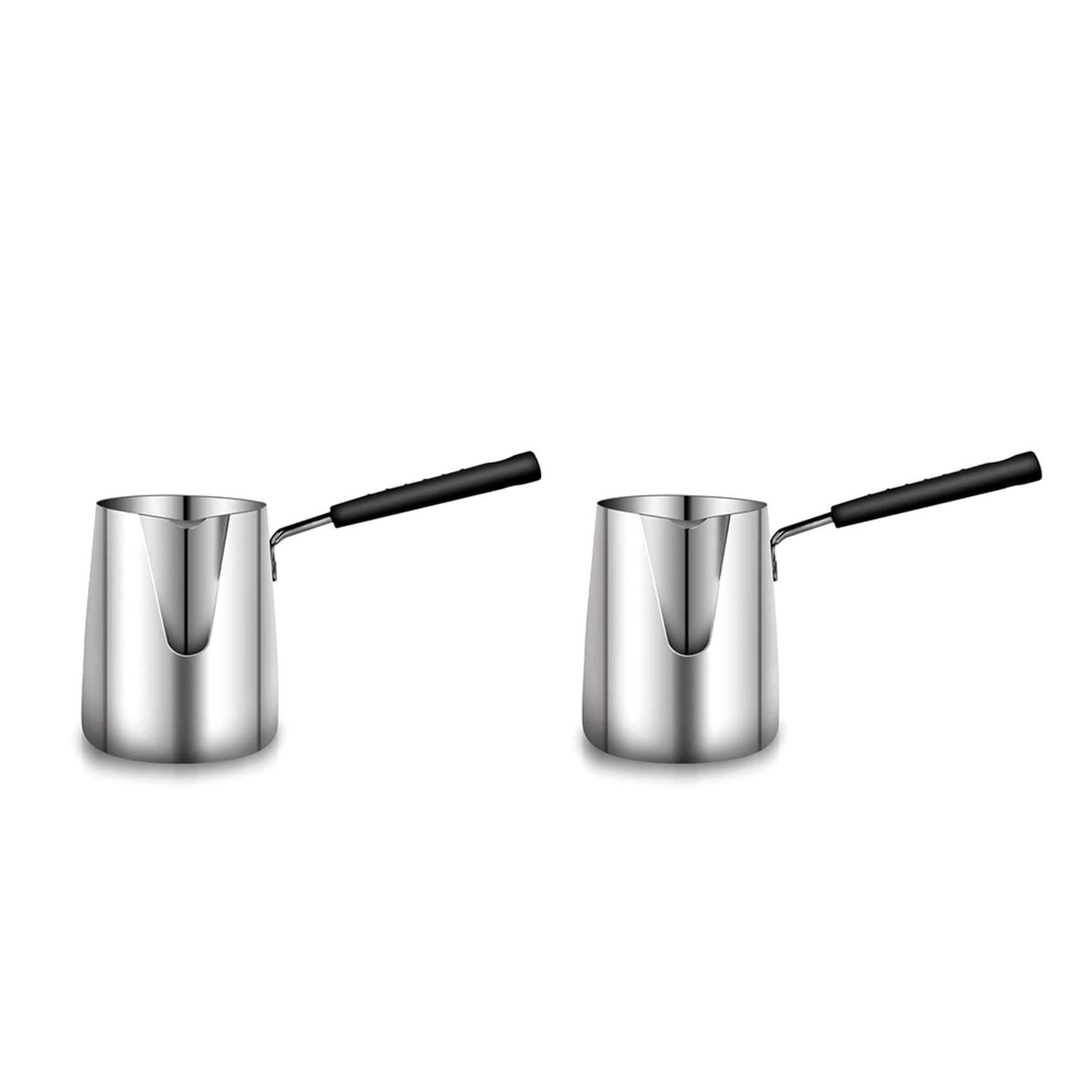Hndhbfgrt 2X 600ML Turkish Coffee Pot Stainless Steel Milk and Coffee Warmer Chocolate Butter Melting Pot