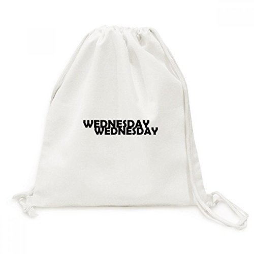 Toile Drawstring Backpack Mercredi sac à dos élégant finitions soignées