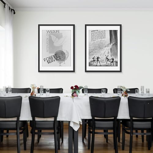 Picrit 18x24 Picture Frame 3 Pack, Black Poster Frame, Display Poster 16 x 20 with Mat or 18 x 24 without Mat for Horizontal or Vertical Wall Mounting