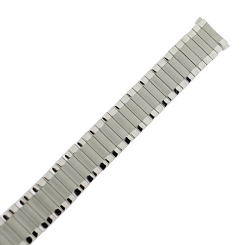 Speidel TSMET369 Watch Band Expansion Metal Stretch Silver Color Ends fits 17mm to 19mm