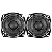 INTCHE 2Pcs 4 Inch 50W Subwoofer Audio Speaker Portable Mini Stereo 4 Ohm 8Ohm Speakers Woofer Full Range Car Horn Loudspeaker (Color : 8 Ohm 50W)