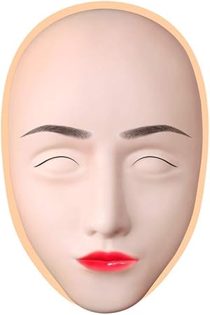 Amazon ライチ Lychee シリコン製 タトゥー練習スキン マネキン顔 化粧練習 眉毛 唇 アイライン 5d 永久メイクトレーニングスキン 美容モデル顔 柔軟 初級者向け メーク道具 ライチ Lychee タトゥー用品 通販