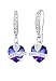 Produktbild Elli Ohrringe Damen Herz mit Symbol Swarovski® Kristalle in 925 Sterling Silber