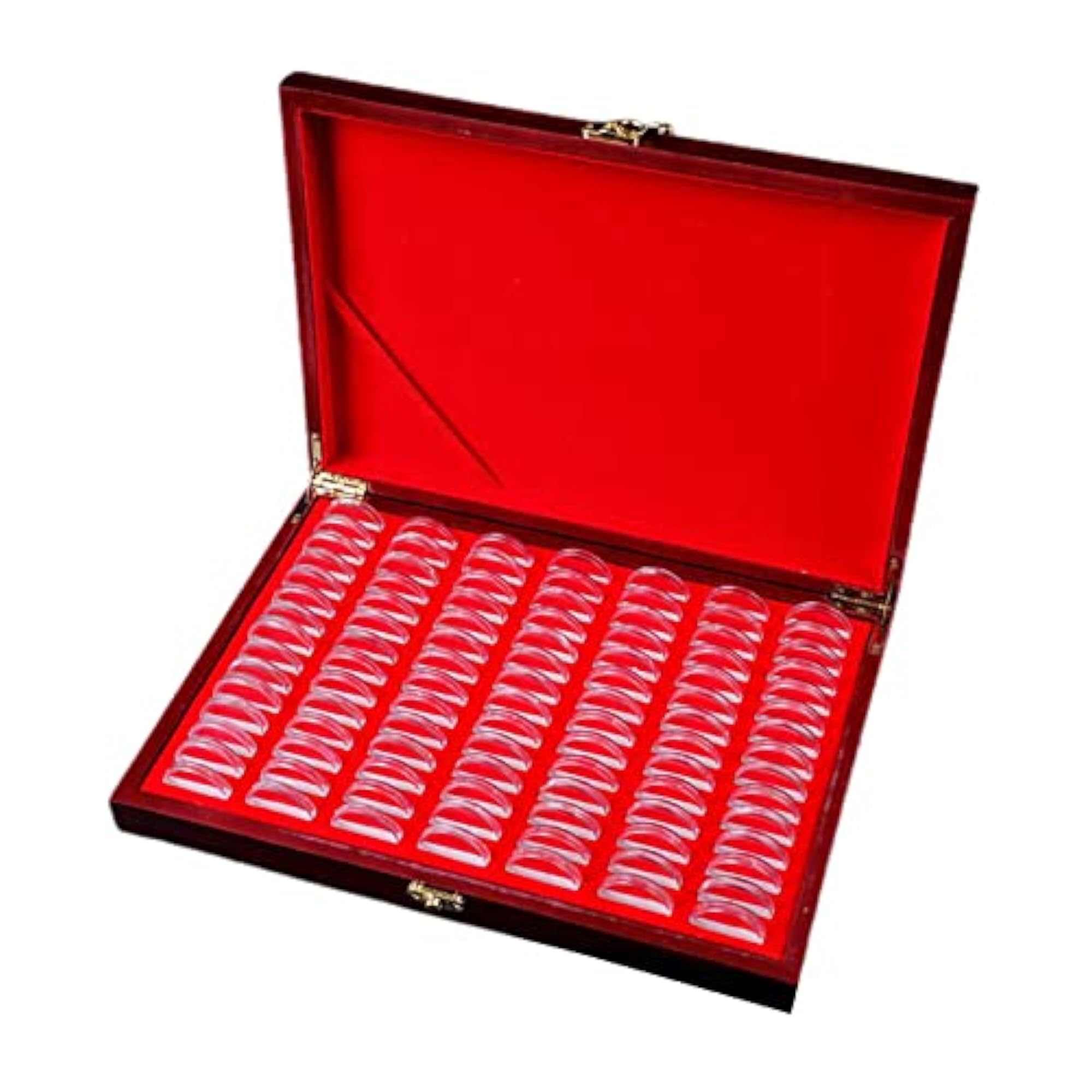 100Pcs Wooden Coin Storage Box Commemorative Capsule