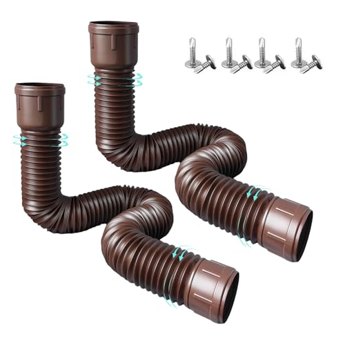 Roof Downspout Extension Pipe Round Brown