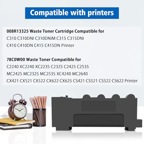 ASEKER 008R13325 78C0W00 Resttonerkartusche Kompatible für Xerox C310 C315 C410 C415 Lexmark C2240 XC2240 XC2235 C2325 C2425 C2535 MC2425 MC2325 MC2535 XC4240 MC2640 CX421 Drucker Abfallkartusche