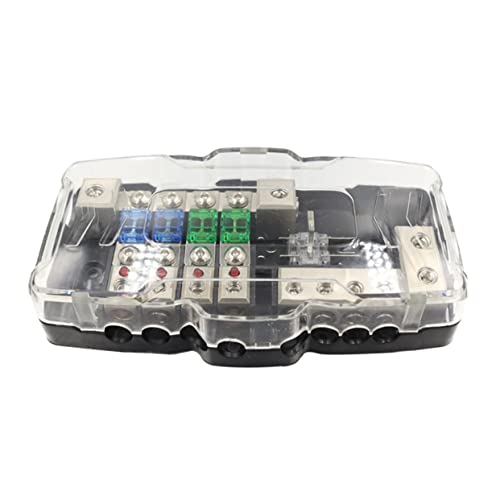 Porte-fusible avec voyant LED rouge et borne de terre auto