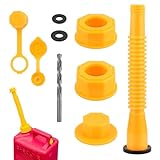 Gas Can Spout Replacement Old Style,Flexible Gas Can Nozzle Replacement Kit Accelerates Flow Rate,Universal Gas Can Cap with Gasket for 1/2/5/10 Gallon Cans Car Accessories