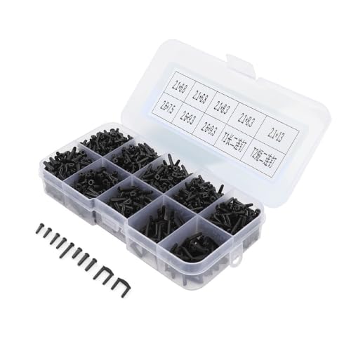 Chiffonade 5 Sizes Nylon String Protector Set Badminton Grommets Tool - Racket Grommet Replacement Tool with Various Nail Types for Tennis Badminton - Thumbnail 7
