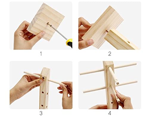 TANG SONG Solid Wood Glasses Display Holder Sunglass Display Holder Wood Glasses Display Rack Double Linen Glasses Showcase (Double Row 10 Pairs) - Thumbnail 4
