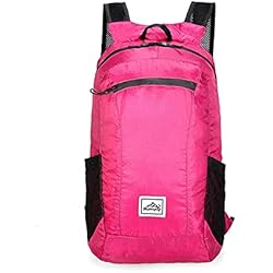 TSLBW Mochila plegable ultraligera, pequeña mochila de senderismo, mochila duradera y ligera para hombres y mujeres, para deportes al aire libre, viajes, senderismo, camping, ciclismo, 2-Rosa, S 4 TSLBW Mochila plegable ultraligera, pequeña mochila de senderismo, mochila duradera y ligera para hombres y mujeres, para deportes al aire libre, viajes, senderismo, camping, ciclismo, 2-Rosa, S