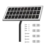 Newpowa 15W 12V Solar Panel Automatic Gate Openers, Compatible with Mighty Mule, Powered Charger Kit Mounting Bracket + Installation Tool Kit