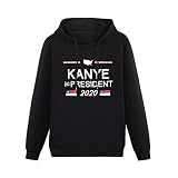 LIDAJIE Sudadera de manga larga para hombre Kanye para presidente, Negro , M