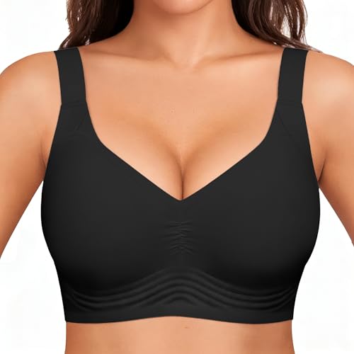 VRCOMFY Jelly Bra Push Up Wireless Bras for Women Full Support view 2