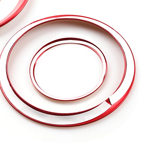 Image of 4PCS Car Air Vent Frame Trim AC Sticker Decals Aluminum Alloy Compatible with Alfa Romeo Giulia 952 Stelvio 949 2016-2026 Accessories (Rear)