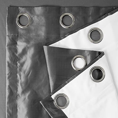 Hpd Half Price Drapes PTCH-BO005-96-GR Grommet Faux Silk Taffeta Blackout Curtains For Bedroom 50 X 96  thumb #3