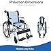 Wheelchairs for Adults, WHLICKS Premium Comfortable Transport Wheelchair Lightweight Foldable，25lb Portable Transfer Chair for Seniors with Swing-Away footrests and Anti Tipper, 264lb Capacity