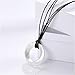 HONGYE Handmade Brushed Circle Long PU Leather Rope Pendant Necklace for Women