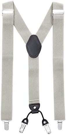 MASADA men's Braces , suspender with strong clips - smoothly adjustable 3.5 cm wide fits for up to 195 cm body height