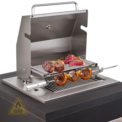 Titan Eletro, Churrasqueira Grill Gourmet a Gás de Embutir com Tampa Diamond Little GLP Titan