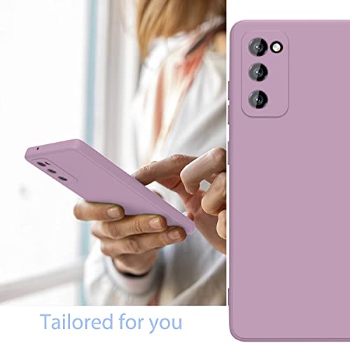 Image of DIZORO Microfiber Cover Compatible with Samsung Galaxy S20Fe Case 6.5 inch, Liquid Silicone Gel Rubber Shockproof Case Soft Microfiber Cloth Lining Cushion Compatible for Samsung 20 Fe (Lilac)