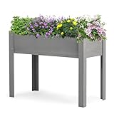 Mederla 40x20x31 inch Raised Garden Bed with Legs, Elevated Wooden Planter Box for Outdoor Plants Flowers Fruits Vegetable Herb Growing