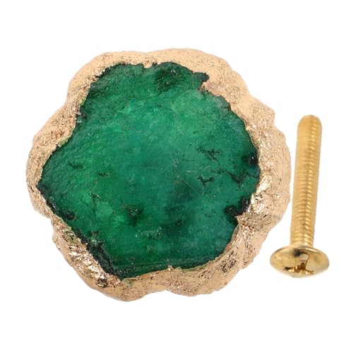 Decorative Handles with Accents for Cabinets and Dressers Unique Green Design for Wardrobe and Closet Use